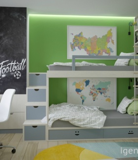 Дизайн гостиной и детской комнаты в современном стиле
