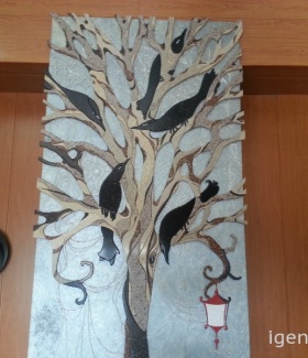 Панно Дерево с воронами