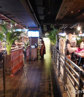 кафе/бар/ресторан в Современном стиле, в стиле ар-деко с светильниками автор интерьера Антон Пашуткин (Россия, Москва)