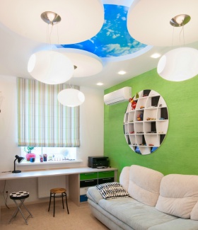 подвесной светильник в интерьере квартиры с ремонтом в Современном стиле дизайнер Никита Козлов (Киров)