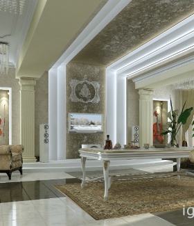 люстра, подсветка в интерьере гостиной в Классическом стиле автор Игорь Гончаров