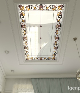 Интерьер кухни в Классическом стиле автор Мария Трифанова (Москва) В интерьере использован потолочный светильник