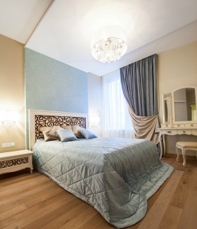 Интерьер спальни в Классическом стиле автор Светлана Гаврилова (Санкт-Петербург) В интерьере использован люстра