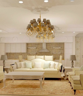 диваны в интерьере гостиной в Классическом стиле автор Юлия Павлова 