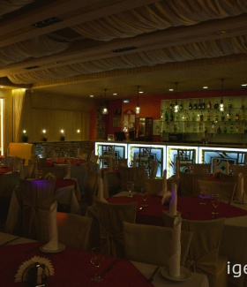светильник в интерьере кафе, бара, ресторана с ремонтом в Итальянском стиле дизайнер Андрей Крутихин (Киров)