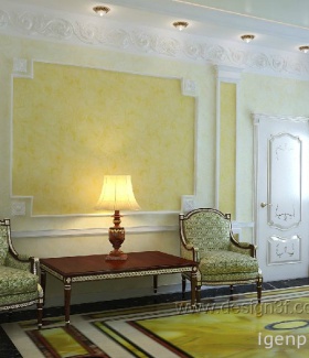 настольная лампа, кресла в интерьере дома/коттеджа в Стиле Барокко автор Люсьена Фирсова