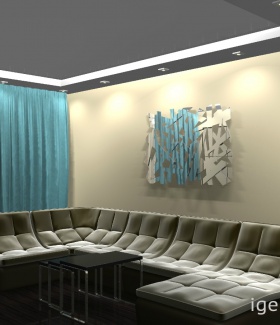 встроенный светильник, диваны в интерьере гостиной в Современном стиле автор Екатерина Волкова