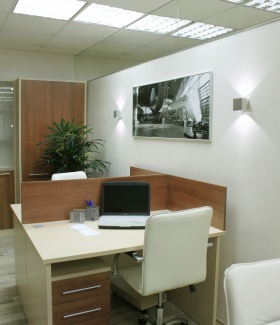 настенный светильник в интерьере офиса в Современном стиле автор Ирина Кигель