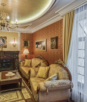 торшер в интерьере гостиной в Классическом стиле автор Наталия Русских