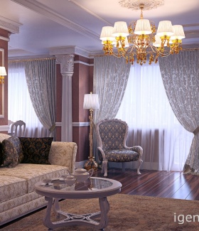 Интерьер гостиной в Классическом стиле автор Юлия Матрунич (Пермь) В интерьере использован диваны