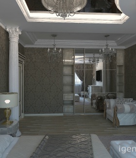 настольная лампа в интерьере дома/коттеджа в Классическом стиле автор Алексей Мурзин 