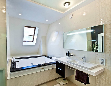 Галерея фото дизайна этого интерьера ванной отличается гармоничностью и выдержанностью в едином стиле