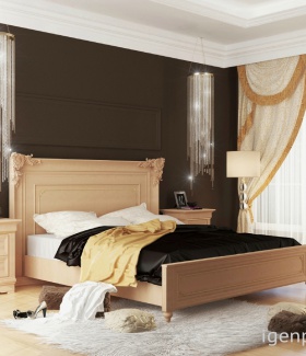торшер в интерьере спальни в Классическом стиле автор Игорь Рева