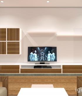 телевизоры, встроенный светильник в интерьере гостиной с ремонтом в Современном стиле дизайнер Гурген Gurgen Хакобян Hakobyan (Ереван)
